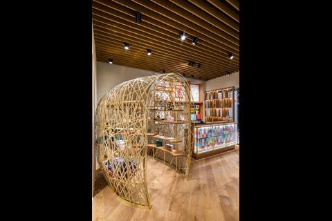 Tokyo Ginza bamboo cage shelves